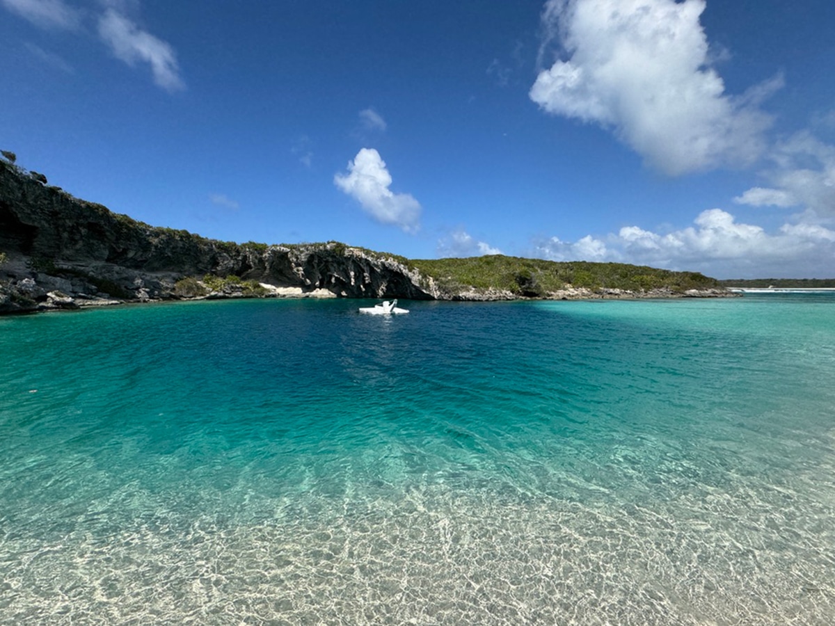 shades of green and blue at one of the bahamas' best beaches