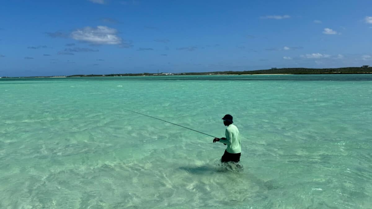 caribbean island all-inclusive man bonefishing