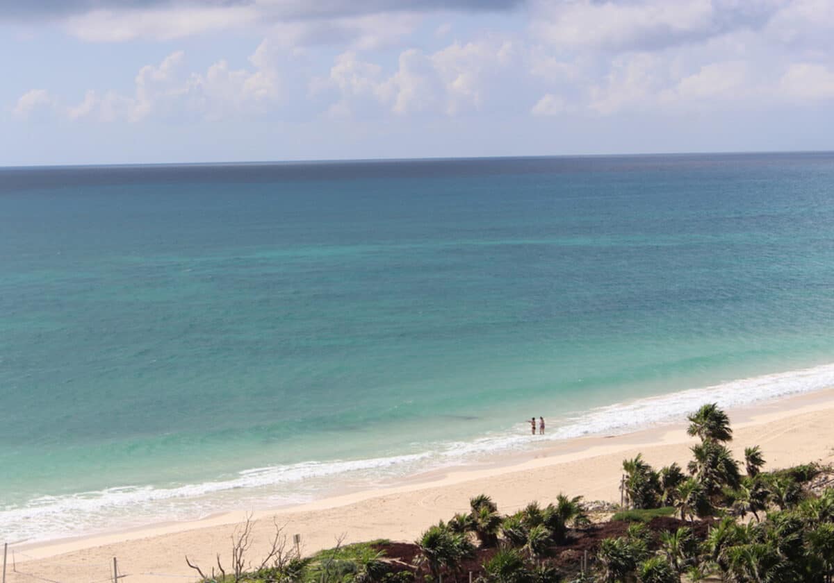 A beach in Cancun.