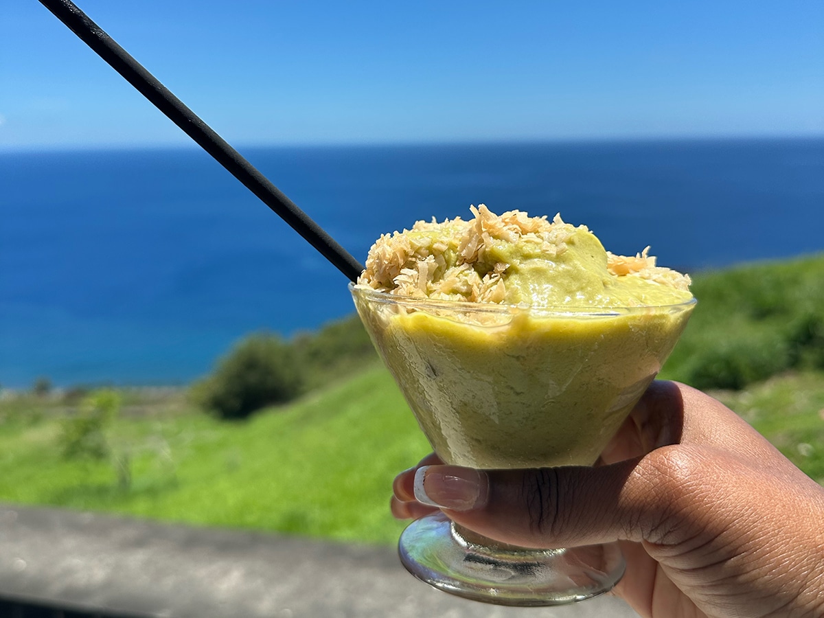 cup of ceviche at brimstone hill's new restaurant