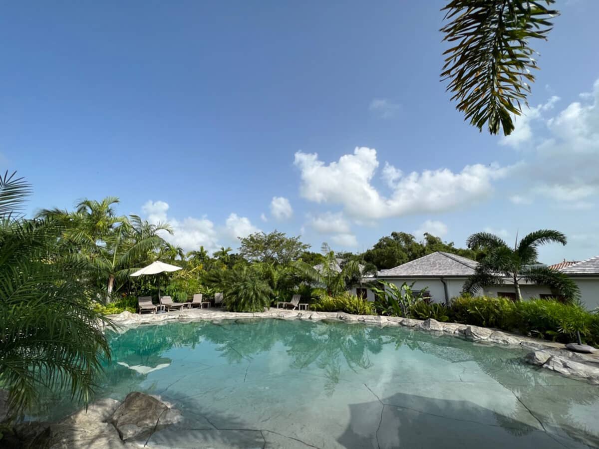 Main pool at Habitation Saint Louis resort in Basse-Terre, Guadeloupe
