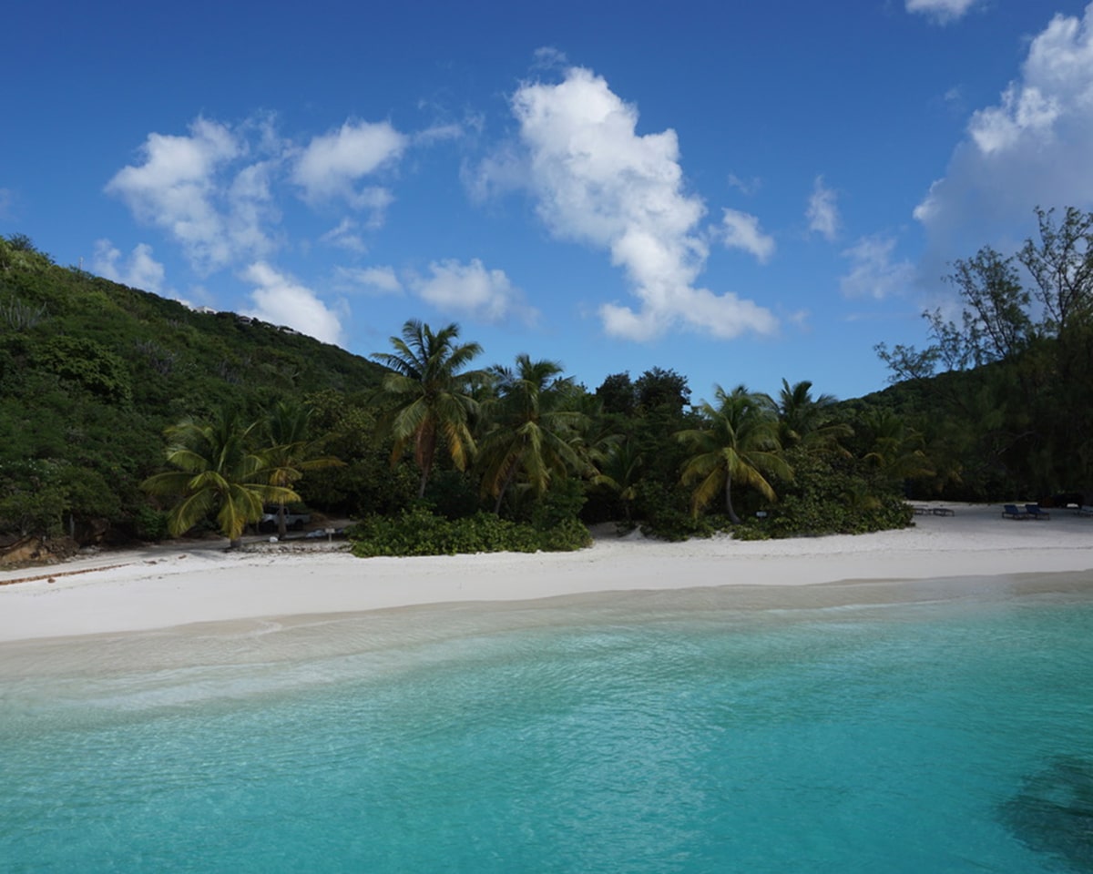 guana island in the bvi sand