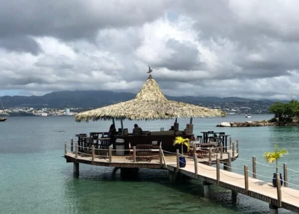 floating bar in martinique