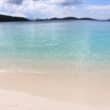 blue water and white sand beach in the usvi