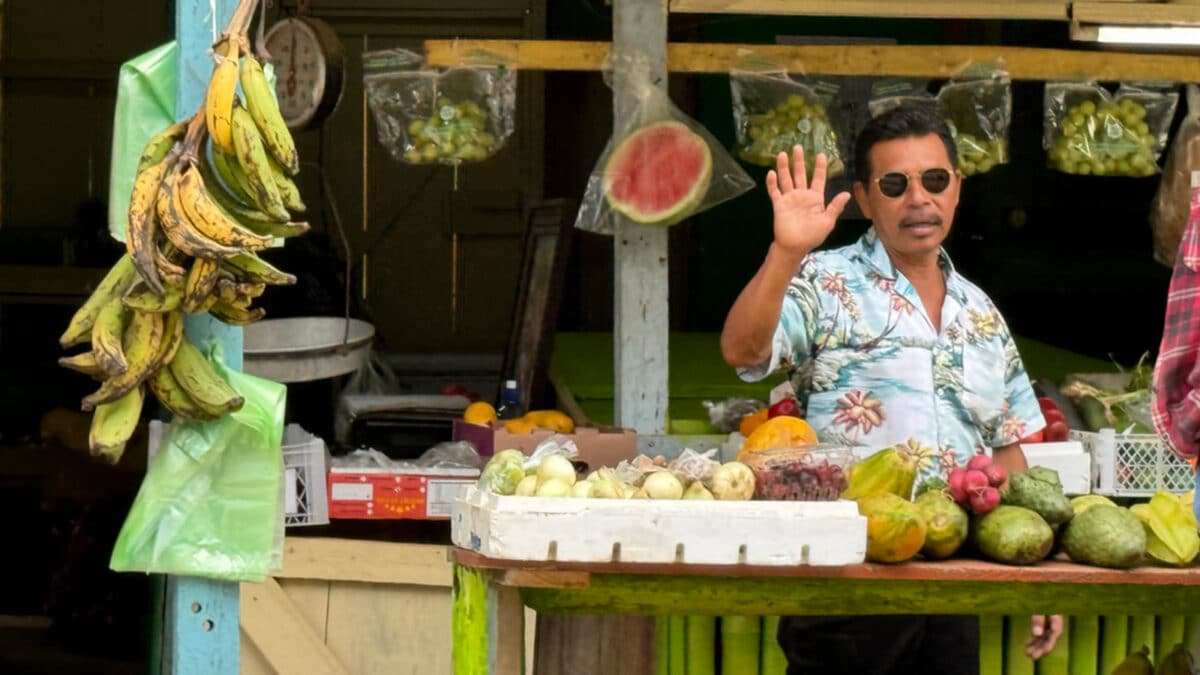fruit stand in belize
