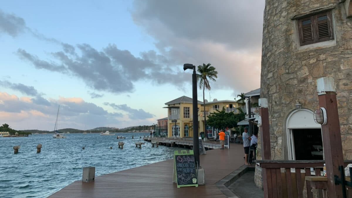 boardwalk at twilight