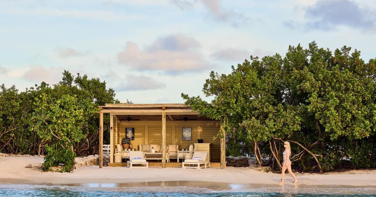 caribbean island beach hut