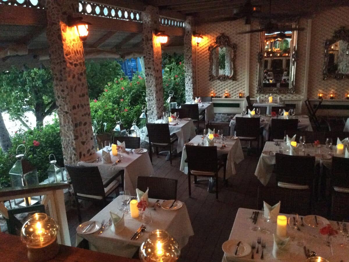 restaurant at sugar mill in tortola