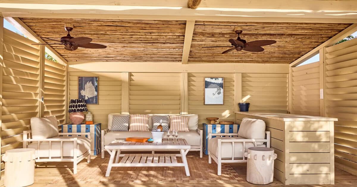 caribbean island beach hut