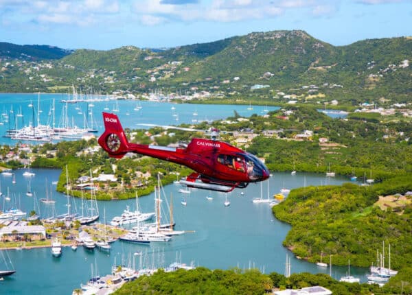 helicopter in antigua