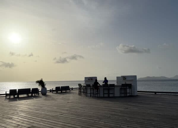 overwater bar in nevis