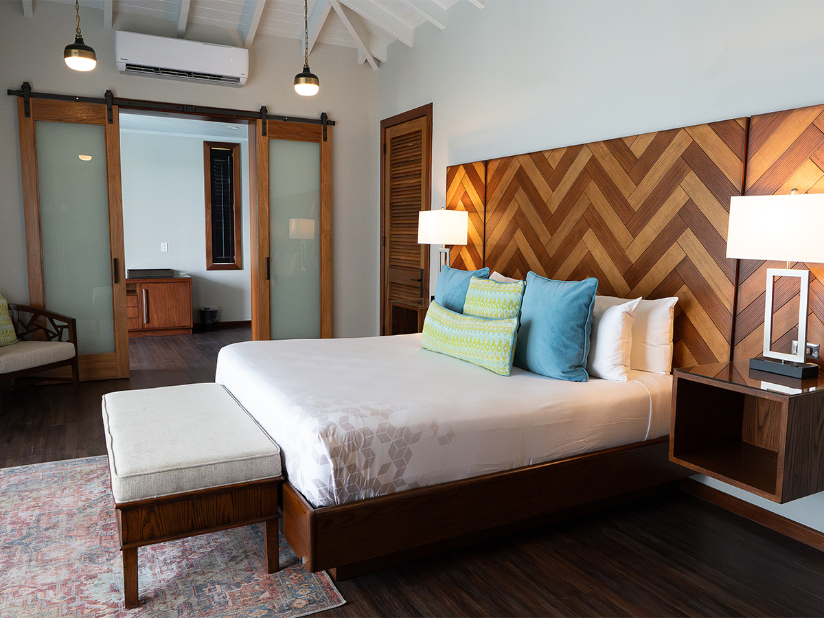 Inside one of the new villas.