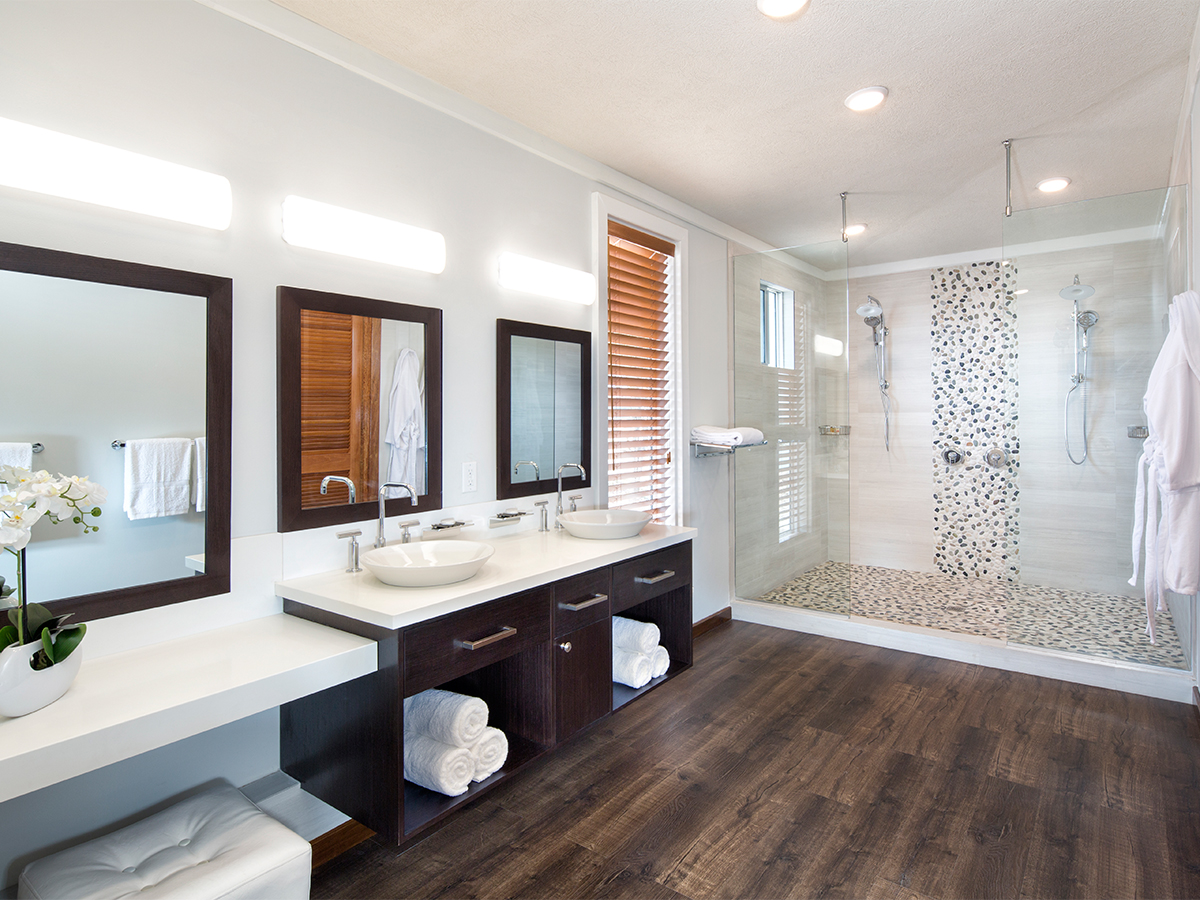 Inside one of the new villas.