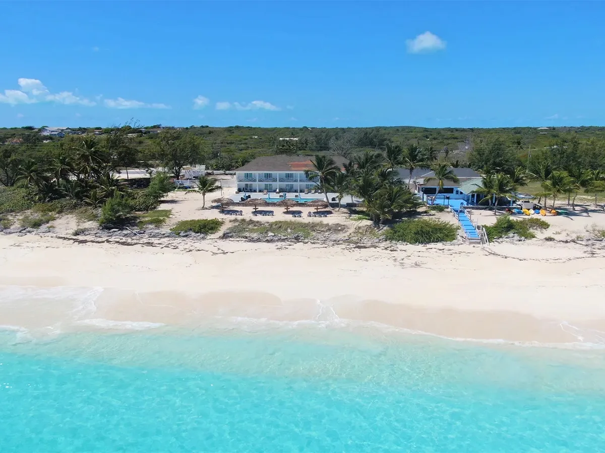 It's a boutique beach resort now on the market.