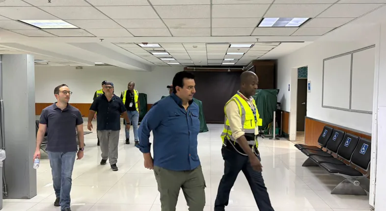 CEO Raúl Revuelta Musalem of @aeropuertosGAP arrived yesterday with a 22-member team to assess the impact before the reopening.
