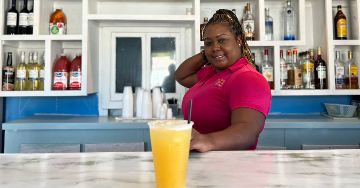 Phylicia Smith with a signature Goombay Smash.