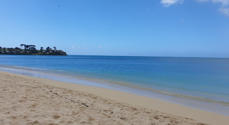 A lovely shot of Antiguan beach.