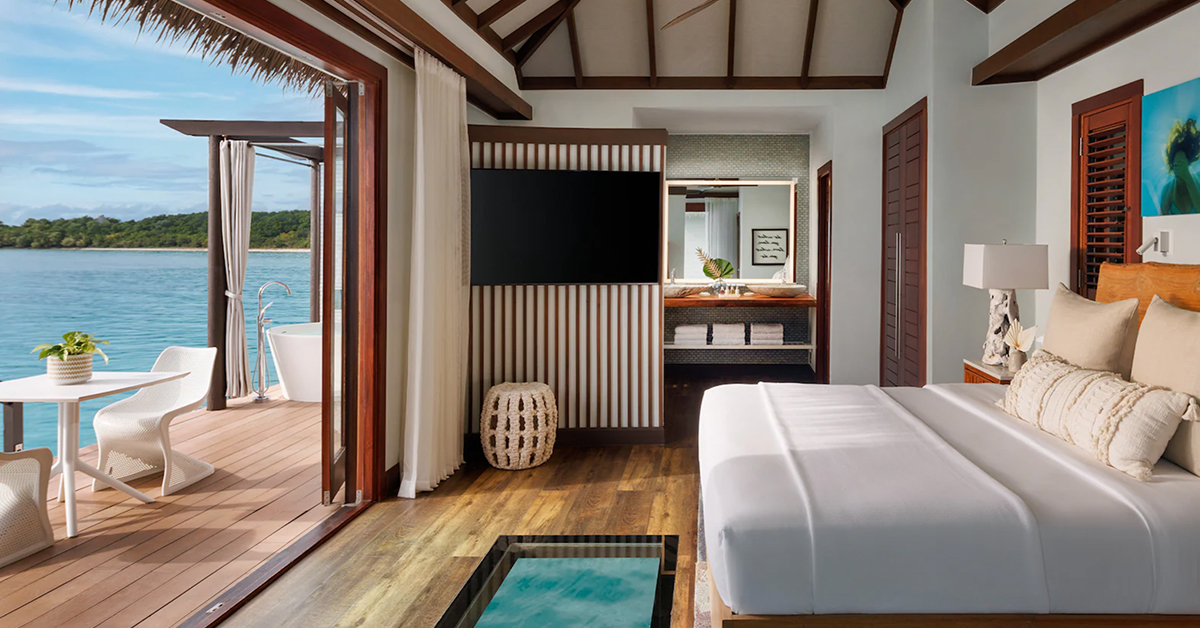 all-inclusive caribbean overwater bungalows sandals