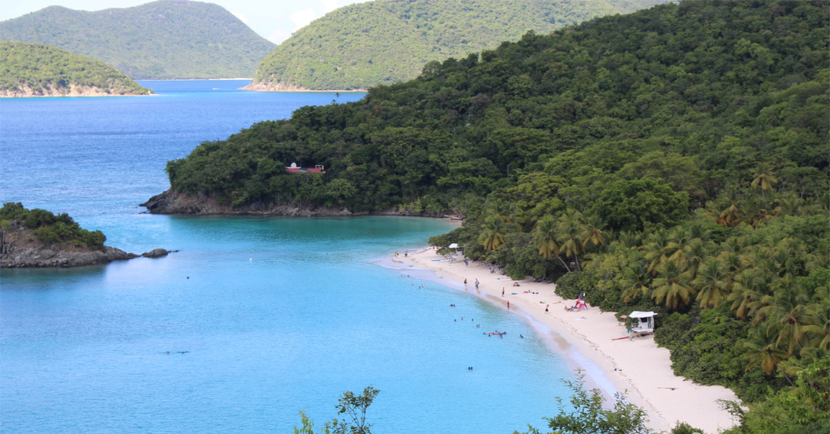 This Caribbean island features an underwater snorkeling trail with colorful coral, clear water and 400-foot guide markers