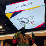 A Moko Jumbie at Seatrade.