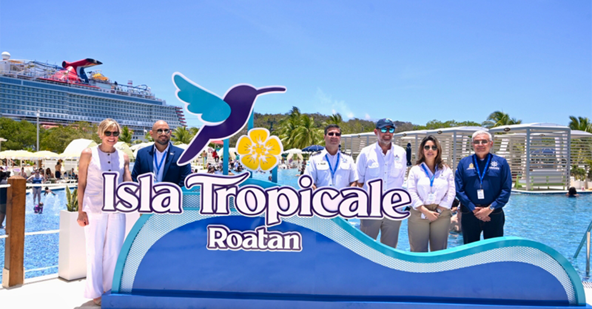 Carnival Cruise Line Just Unveiled a New Pool Area at Its Destination on Roatan Island