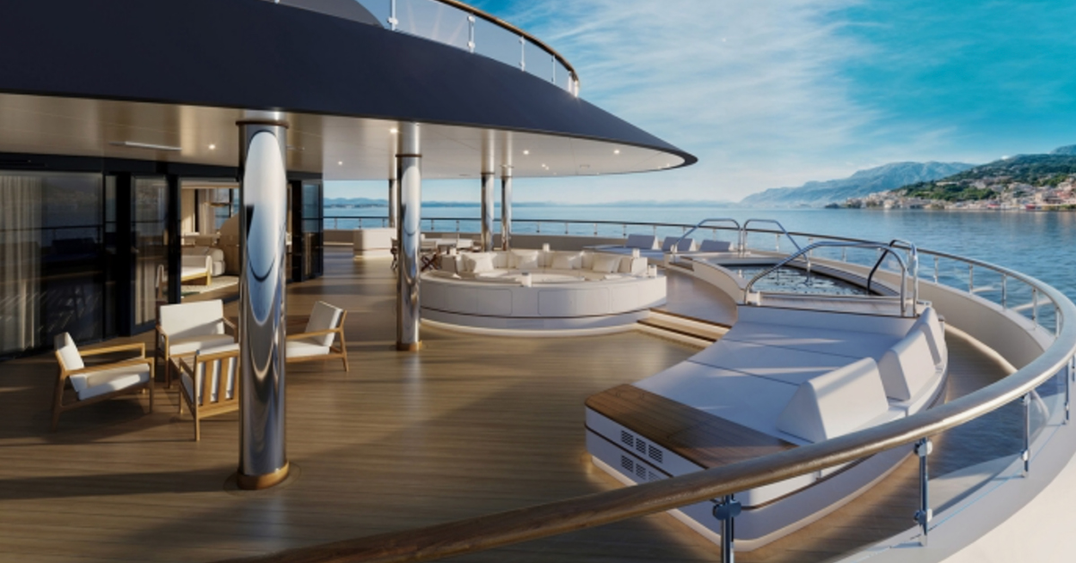 Four Seasons Yachts Just Revealed a Stunning Second Ship With Residential Suites, Private Splash Pools, and Homes at Sea