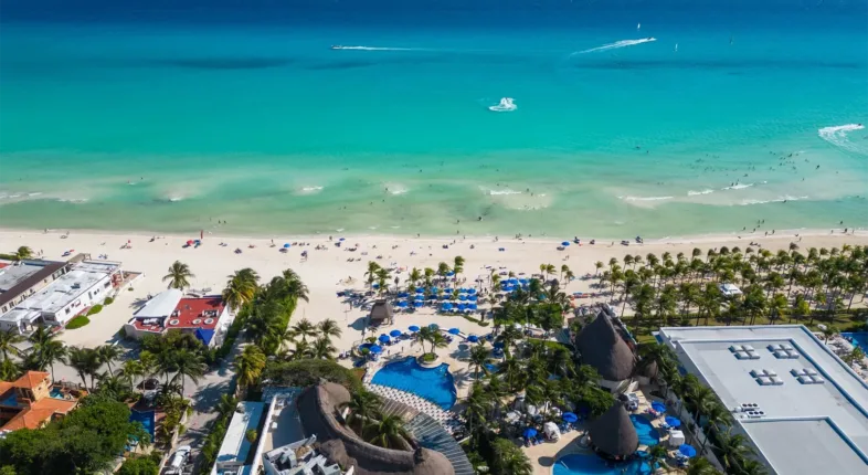 the beach at the reef in playa del carmen