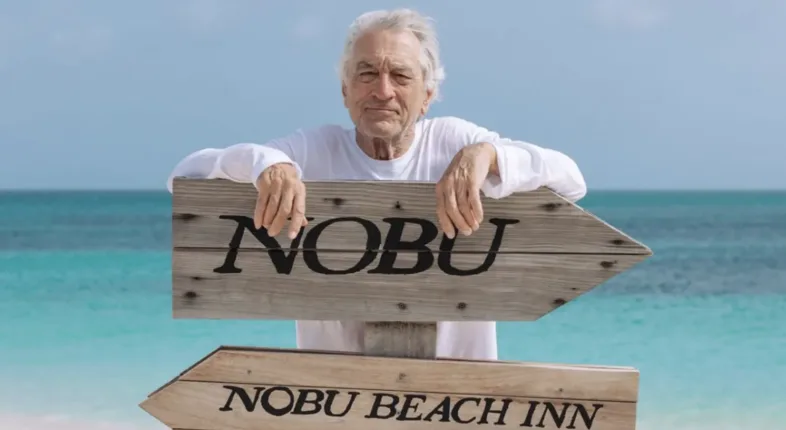 robert de niro with nobu sign