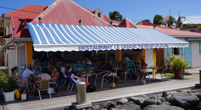 Le Genois restaurant on the waterfront in Le Bourg, Terre-de-Haut, Guadeloupe
