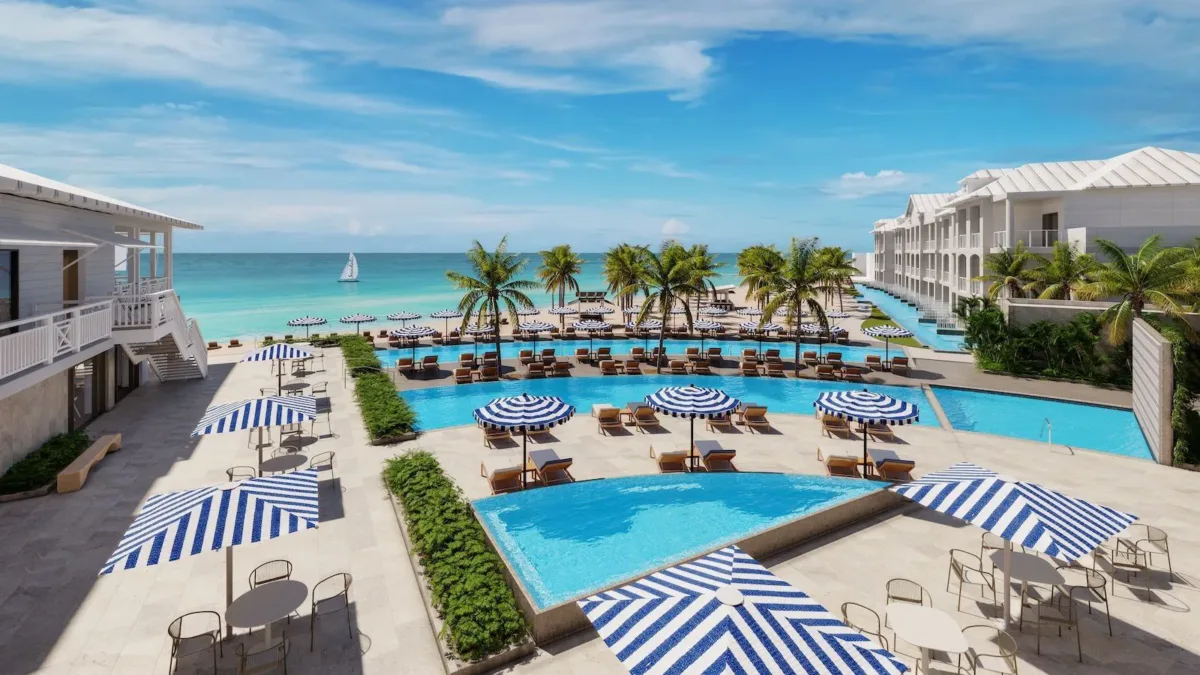 Sandals resort pool and beachfront in the Caribbean following Royal Caribbean acquisition announcement