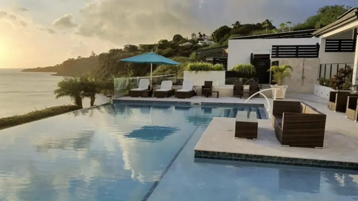 sunset reef pool in st kitts