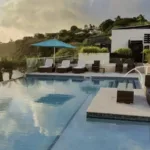 sunset reef pool in st kitts